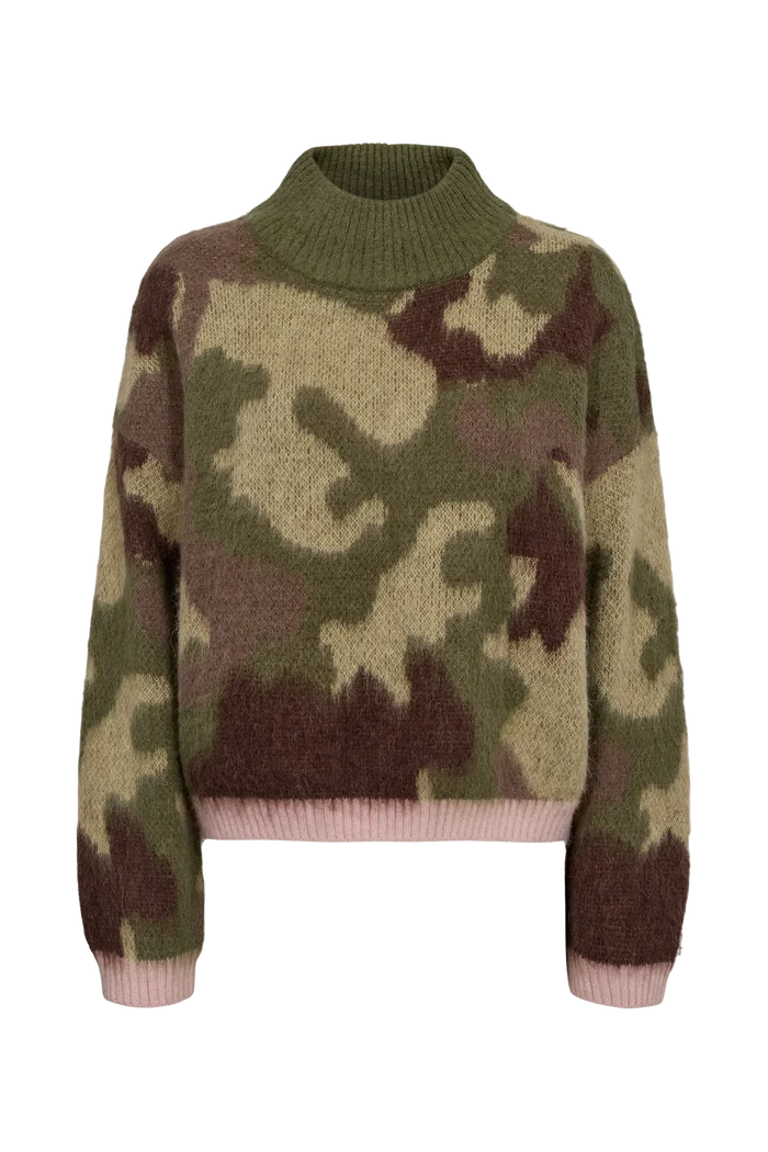 Numph Nucamu Pullover - Calla Green - Precious Sparkle