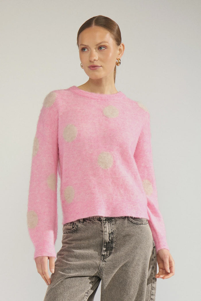 Numph Nusuri Dot Pullover - Bonbon - Precious Sparkle