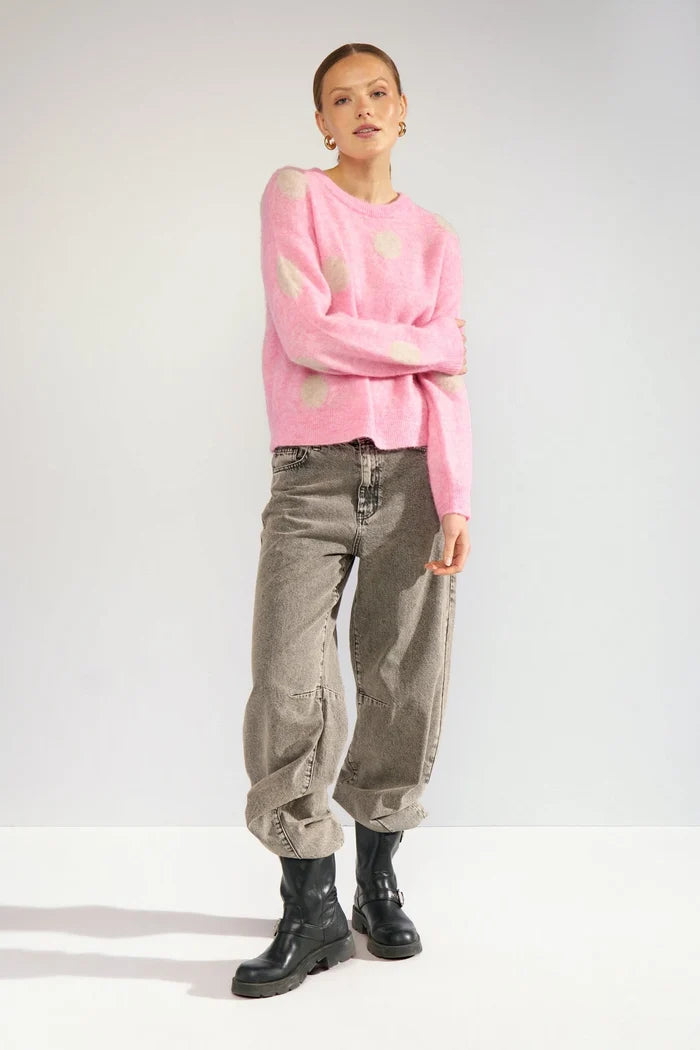 Numph Nusuri Dot Pullover - Bonbon - Precious Sparkle