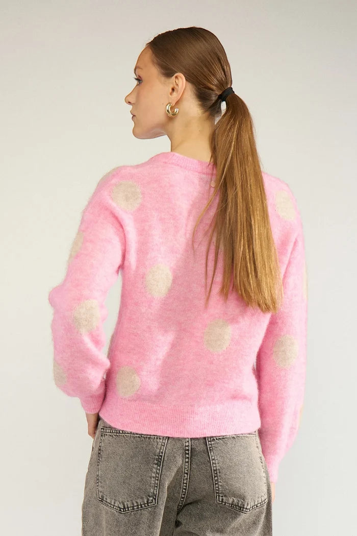 Numph Nusuri Dot Pullover - Bonbon - Precious Sparkle