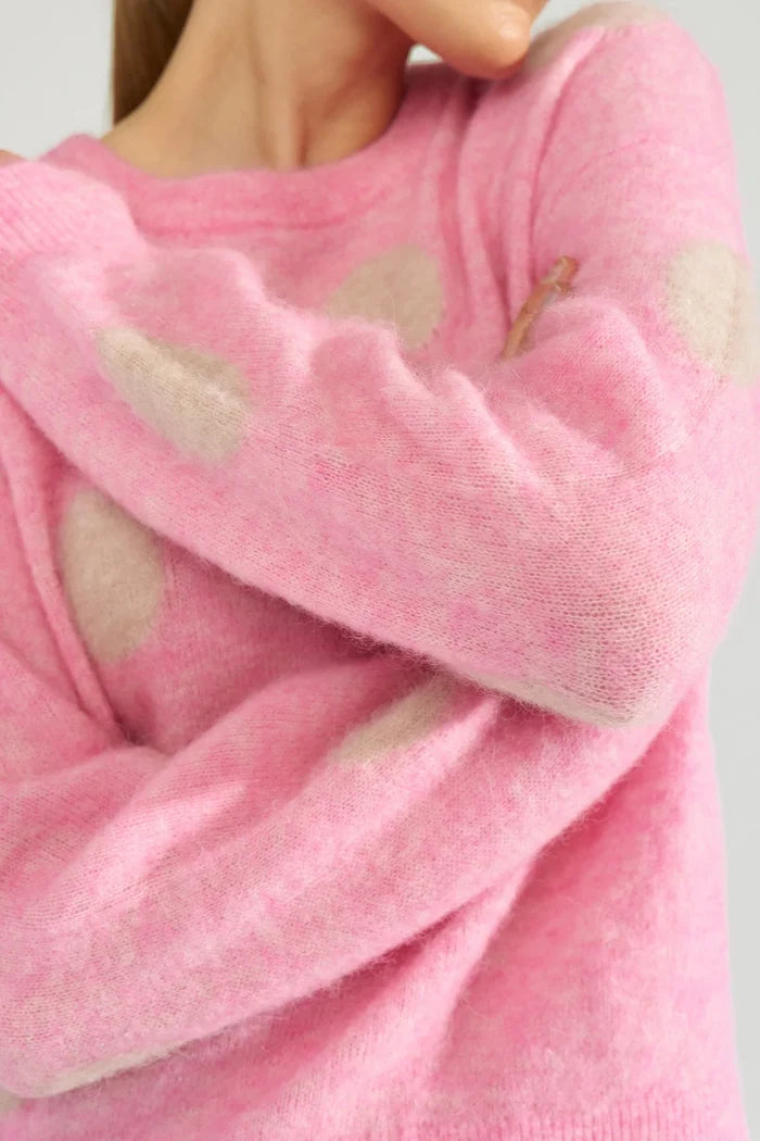 Numph Nusuri Dot Pullover - Bonbon - Precious Sparkle