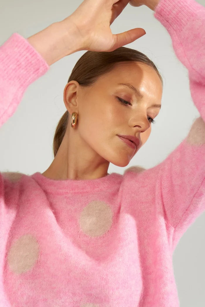 Numph Nusuri Dot Pullover - Bonbon - Precious Sparkle
