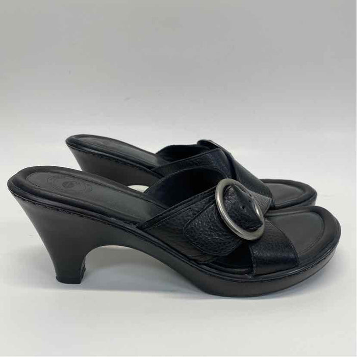 Nurture Size 7.5 Women's Black Solid Heel Sandals