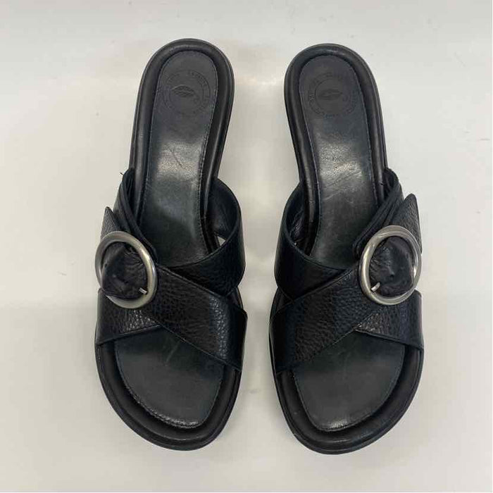 Nurture Size 7.5 Women's Black Solid Heel Sandals