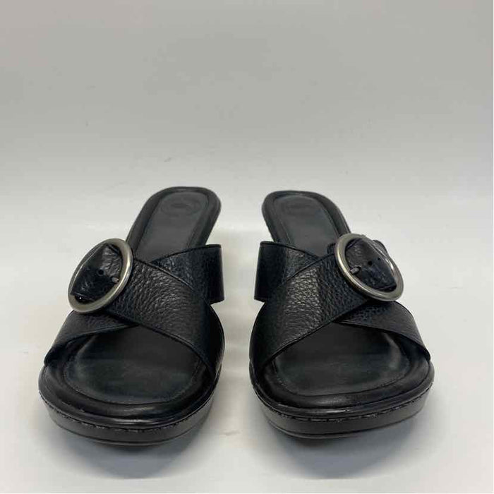 Nurture Size 7.5 Women's Black Solid Heel Sandals