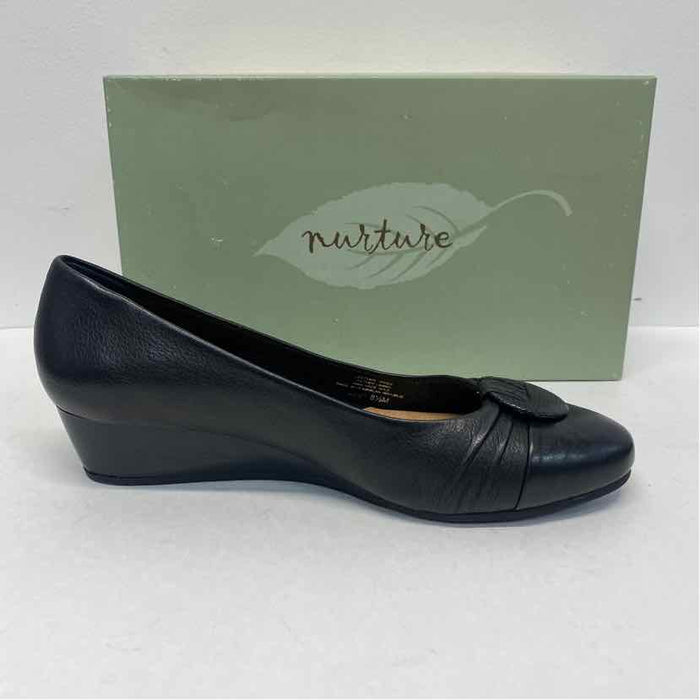 Nurture Size 8.5 Women's Black Solid Wedge Shoes