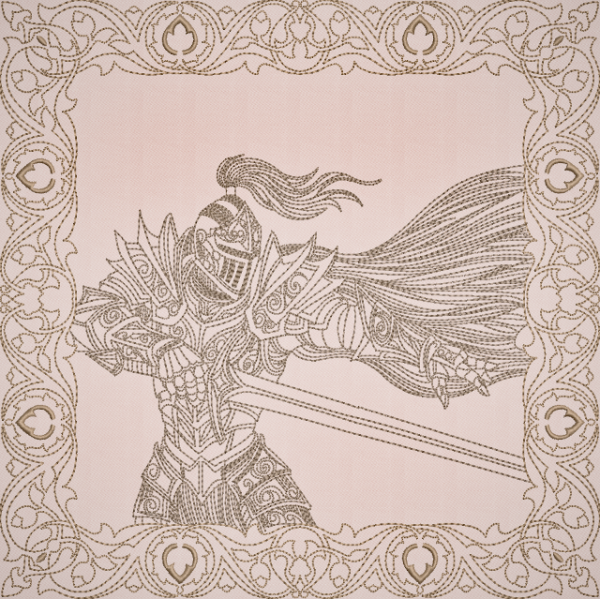 Once Upon A Time Quilt Square - Knight
