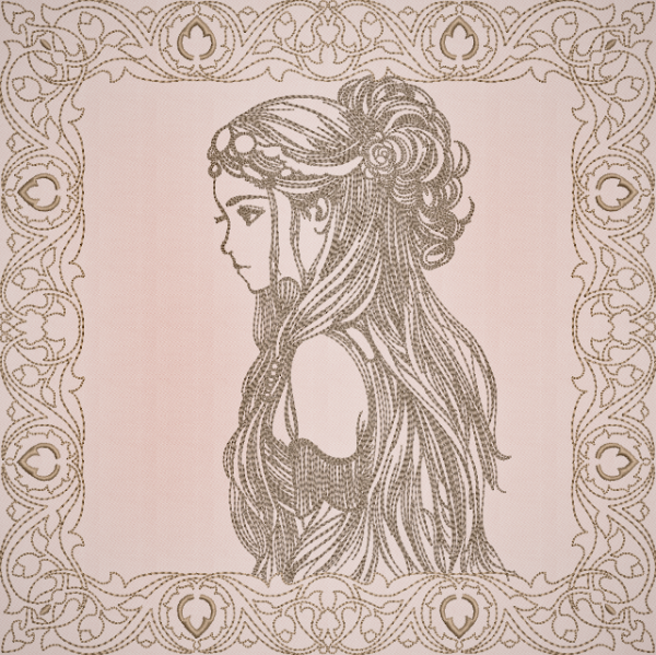 Once Upon A Time Quilt Square - Princess