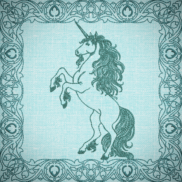 Once Upon A Time Quilt Square - Unicorn