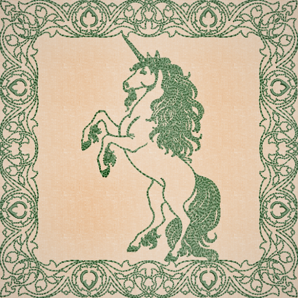 Once Upon A Time Quilt Square - Unicorn