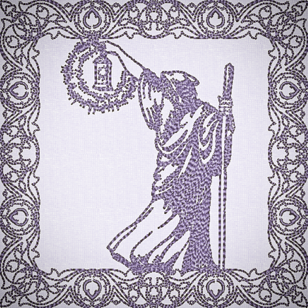Once Upon A Time Quilt Square - Wizard