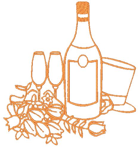 One Color Wedding [5x7] 11194 Machine Embroidery Designs