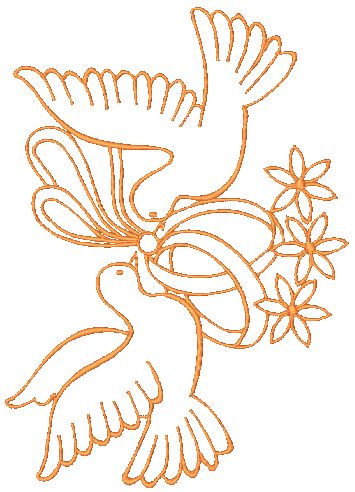 One Color Wedding [5x7] 11194 Machine Embroidery Designs