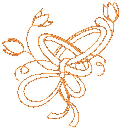 One Color Wedding [5x7] 11194 Machine Embroidery Designs