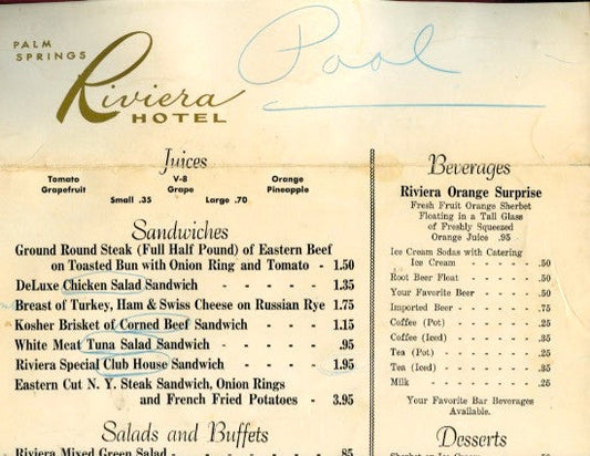 Riviera Hotel, pool 1960's
