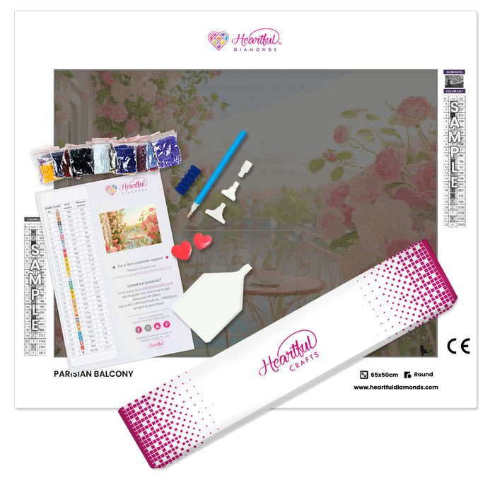 Parisian Balcony Diamond Painting Kit-65x50cm (26x20 in)-Heartful Diamonds