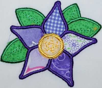 Patchwork Applique Flowers [4x4] 11108 Machine Embroidery Designs