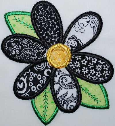 Patchwork Applique Flowers [4x4] 11108 Machine Embroidery Designs
