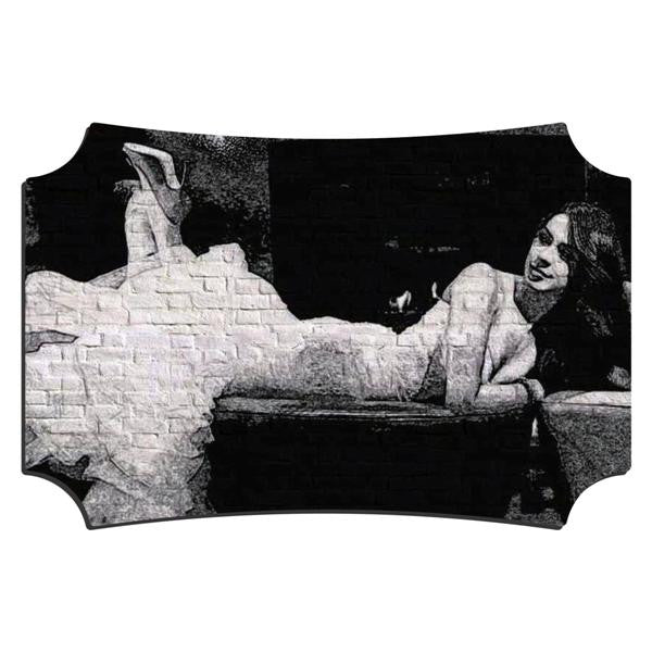 Photo Pencil On Wall Drawing Printed on Berlin Creative Border Desktop Hardboard Panel Horizontal 2