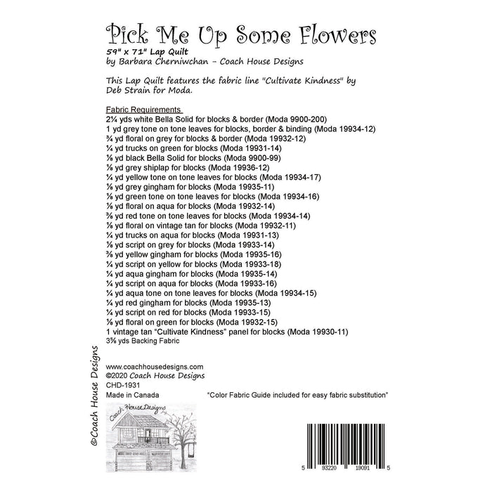 Pick Me Up Some Flowers Quilt Pattern