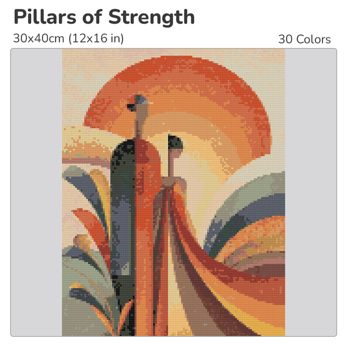 Pillars of Strength Diamond Painting Kit-30x40cm (12x16 in)-Heartful Diamonds