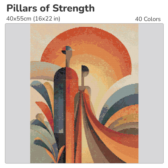 Pillars of Strength Diamond Painting Kit-40x55cm (16x22 in)-Heartful Diamonds