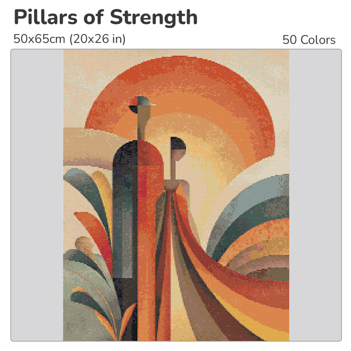 Pillars of Strength Diamond Painting Kit-40x55cm (16x22 in)-Heartful Diamonds