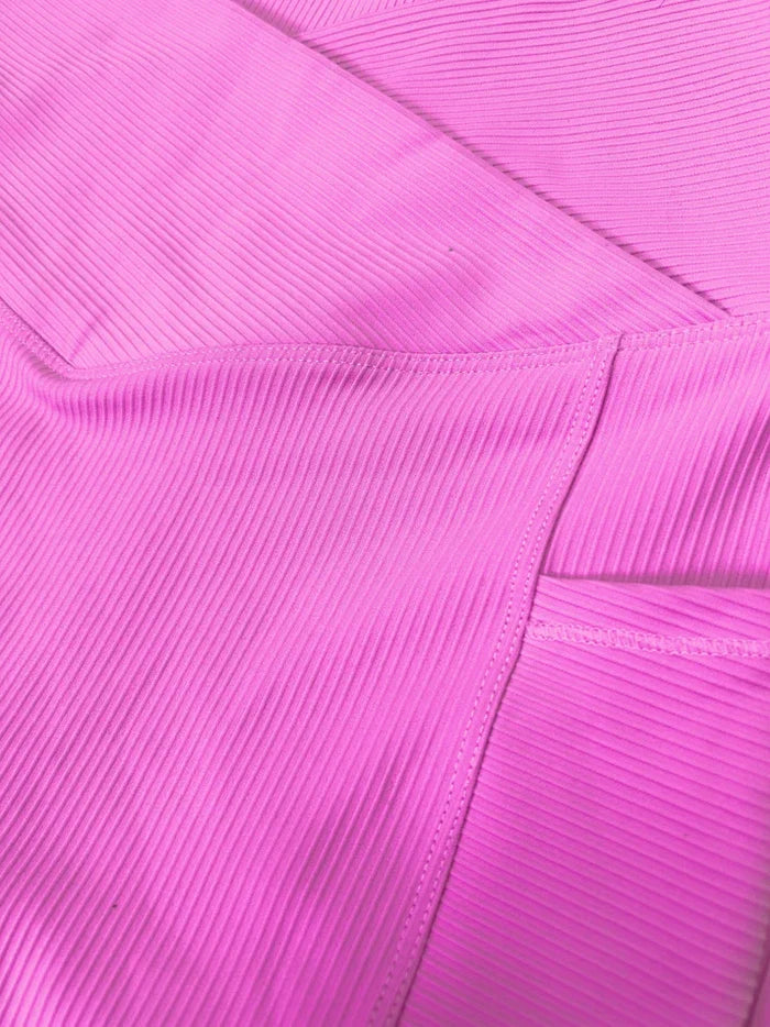 Pink Max Sculpt Diagonal Ribbed Leggings Women > Pants > Leggings Blakely Designs