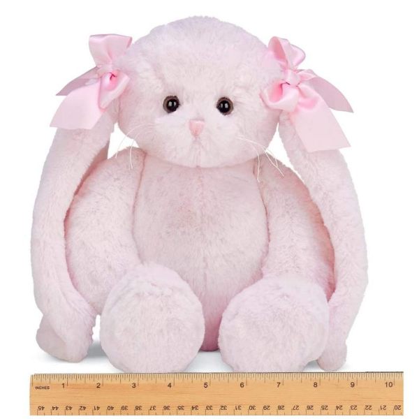 Pink Plush Bunny Bun Bun Measuring Horizontally
