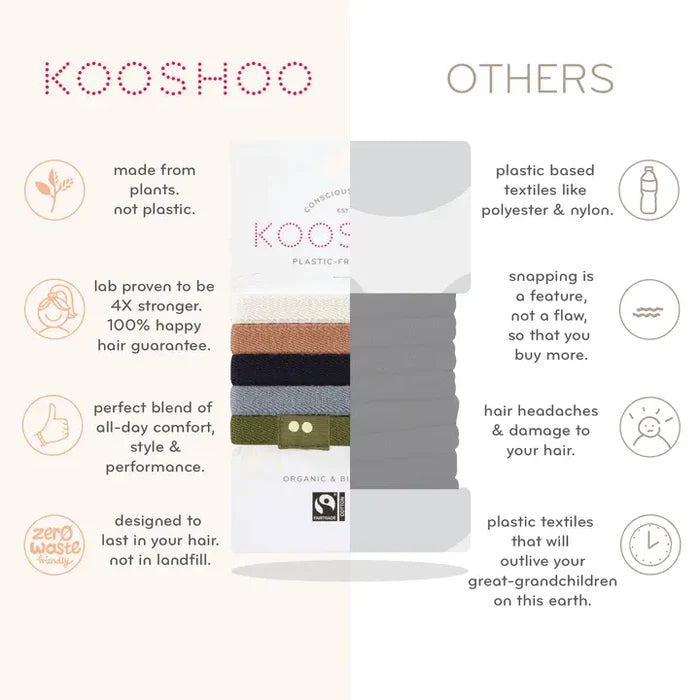 Plastic Free Flat Hair Ties