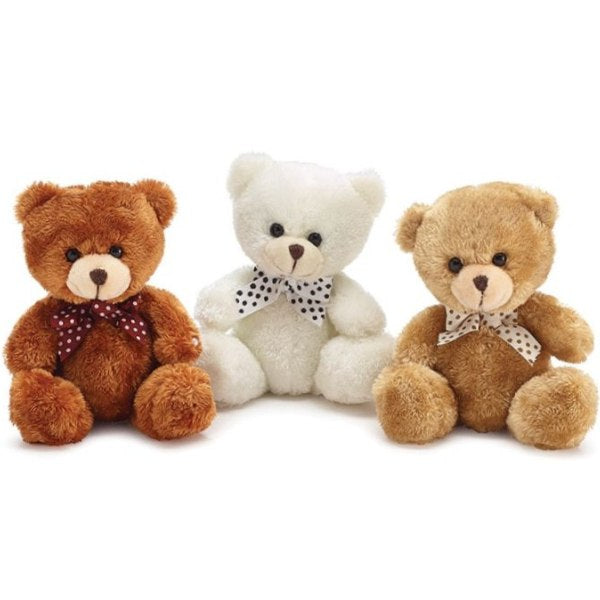 Plush Beige Rust White Bears