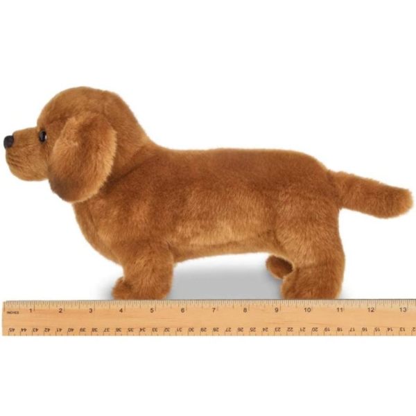 Plush Stuffed Dachshund Puppy Dog Frankie Measuring Horizontally
