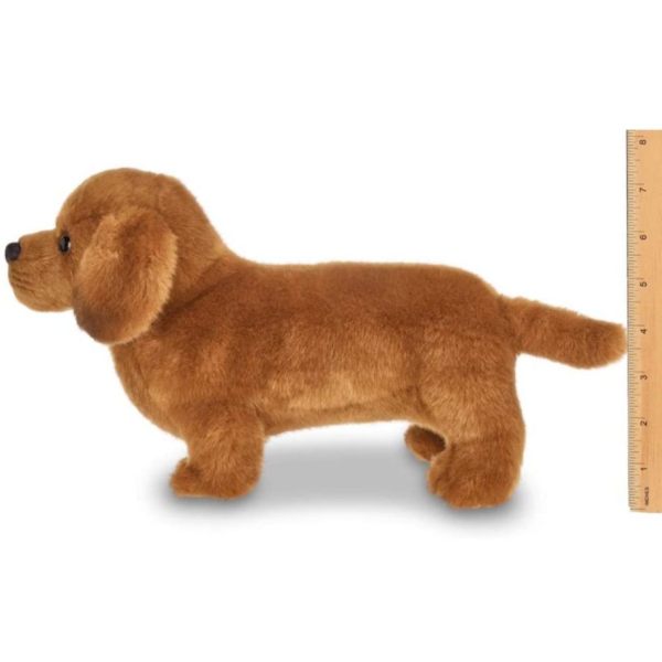Plush Stuffed Dachshund Puppy Dog Frankie Measuring Vertically