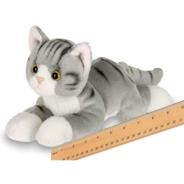 Plush Stuffed Animal Gray Tabby Cat Lil' Socks Measuring