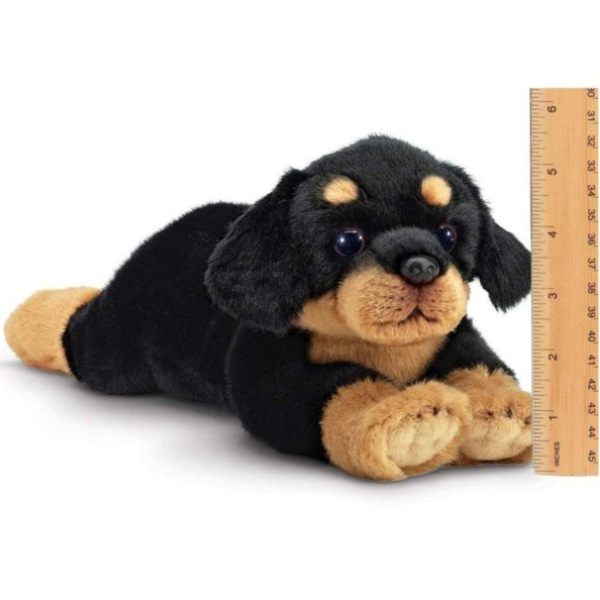 Plush Stuffed Animal Rottweiler Dog Gunner Measuring Vertically