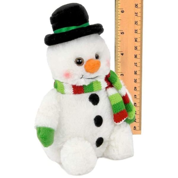 Plush Stuffed Snowman Snowball Side Meauring Vertically