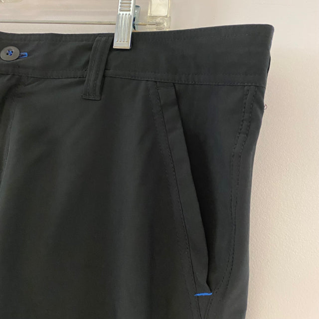 Prana Size 38-L  Size 38 Black Polyester-Blend Solid Men's Men's Shorts