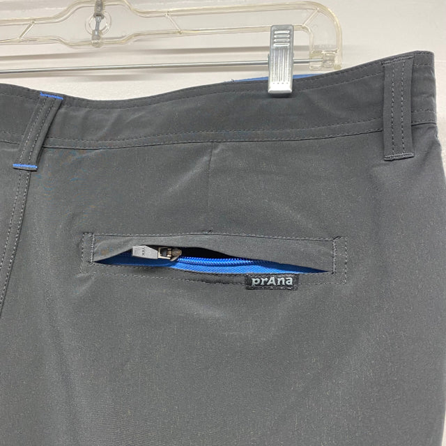 Prana Size 38-L  Size 38 Black Polyester-Blend Solid Men's Men's Shorts
