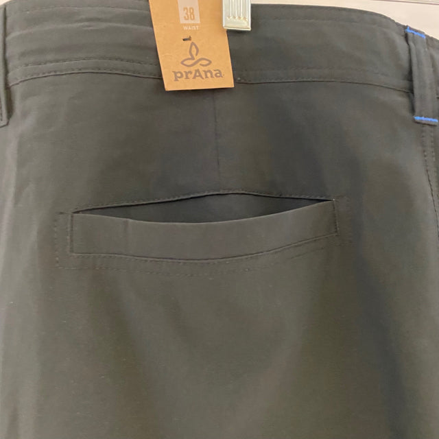 Prana Size 38-L  Size 38 Black Polyester-Blend Solid Men's Men's Shorts