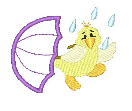 Rainy Day Ducks Applique [4x4] 11228 Machine Embroidery Designs
