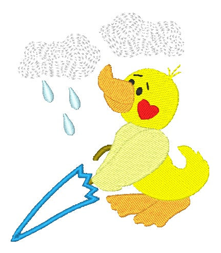 Rainy Day Ducks Applique [4x4] 11228 Machine Embroidery Designs