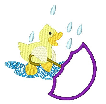 Rainy Day Ducks Applique [4x4] 11228 Machine Embroidery Designs