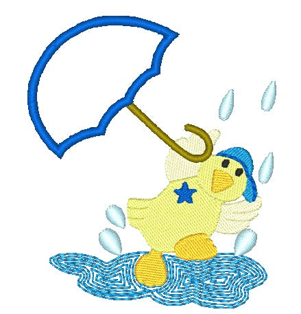 Rainy Day Ducks Applique [4x4] 11228 Machine Embroidery Designs