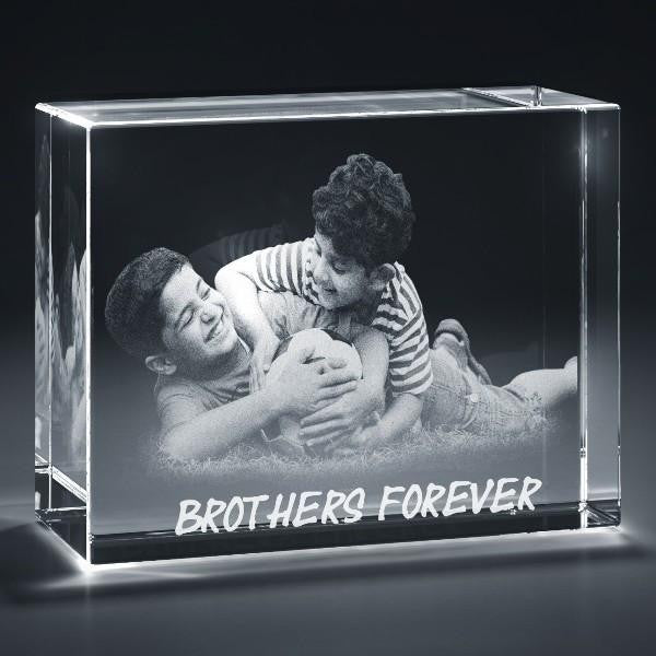 Brothers Forever Volleyball 3D Photo Cube Crystal