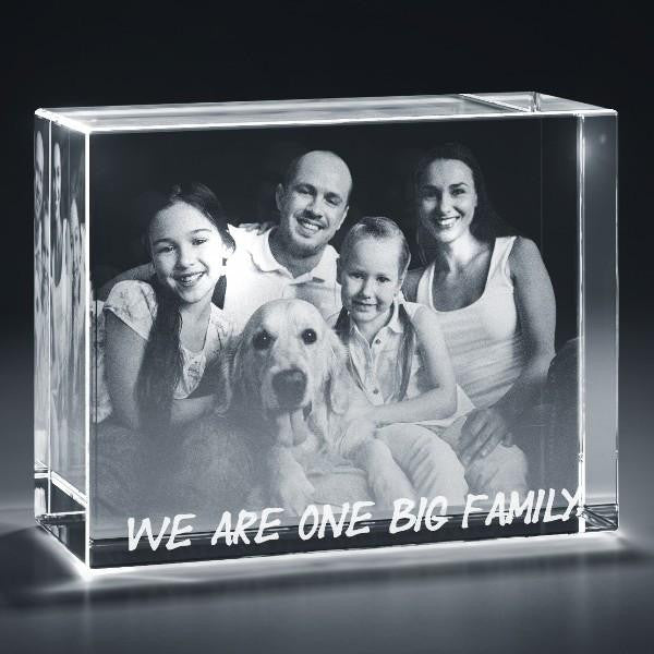 Big Family 3D Photo Crystal Cube