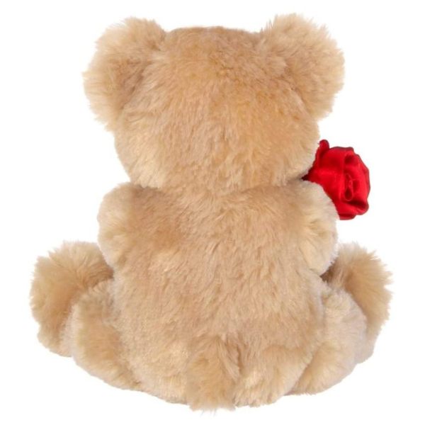Remington Plush Stuffed Teddy Bear with Rose Back