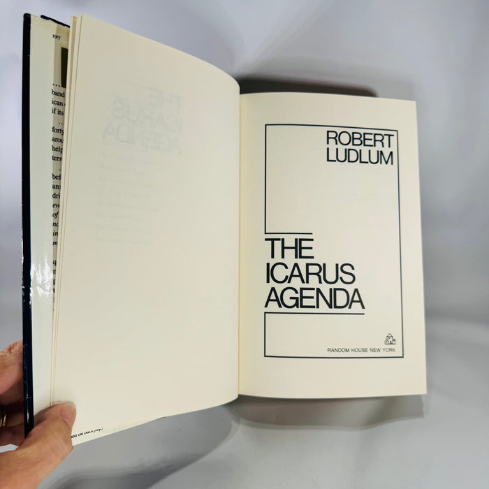 Robert Ludlum — The Icarus Agenda (1987) — First Edition/First Printing Hardcover | Political Thriller