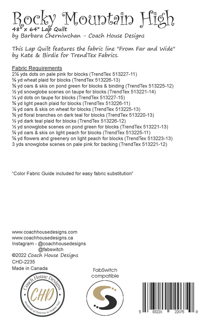 Rocky Mountain High Downloadable PDF Quilt Pattern
