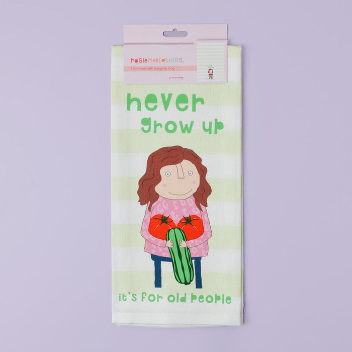 Rosie Made A Thing Never Grow Up Tea Towel - Precious Sparkle