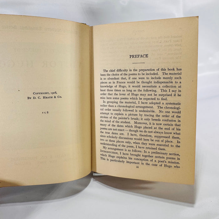 Selected Poems of Victor Hugo, Edited by A. Schinz (1908) – Heath's Modern Language Series French/English